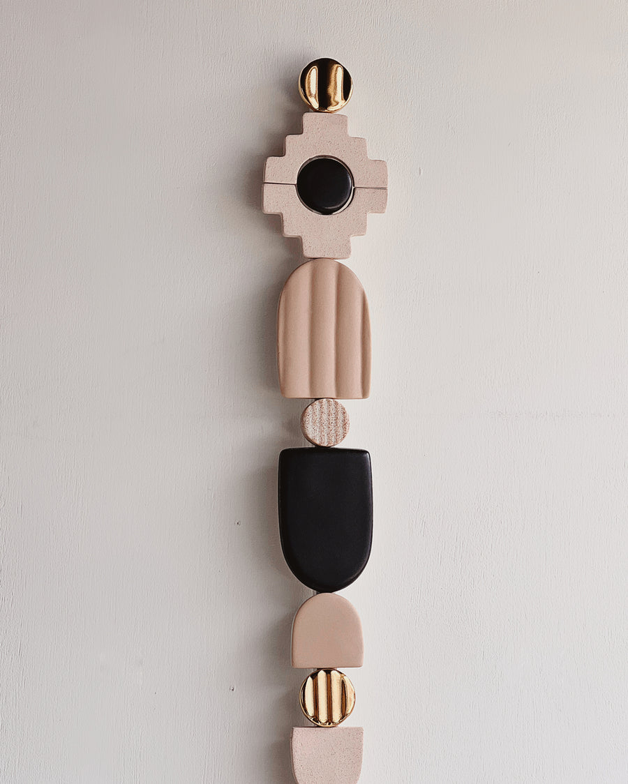 LARGE WALL HANGING - SPECKLED  SAND BLACK COLORWAY by Eliana Bernard