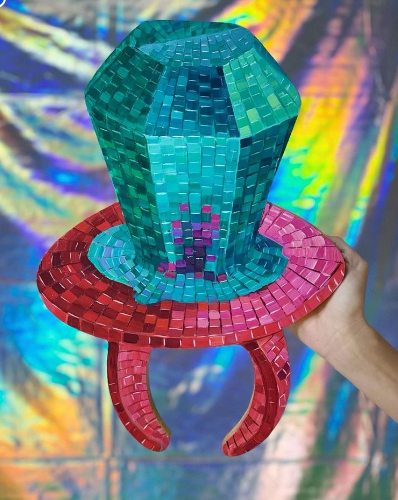 BLUE RASPBERRY RING POP DISCO BALL by Sari Shryack