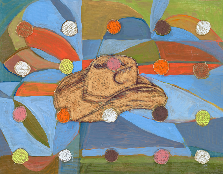 COWBOY HAT COLLAGE  by El Baker