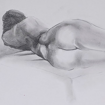 FEMALE NUDE FIGURE STUDY 3 by Marcella Colavecchio